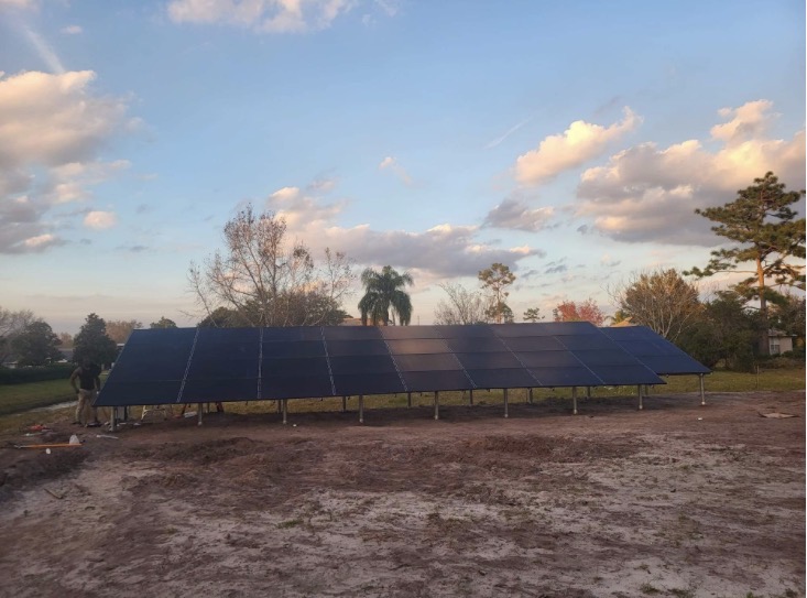 Ground-mounted solar array